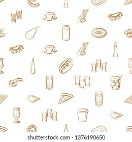 Food images. Background for printing, design, web. Seamless. Binary color.