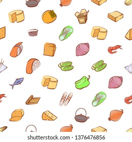 Food images. Background for printing, design, web. Seamless. Colored.