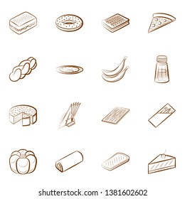 Food images. Background for printing, design, web. Binary color.