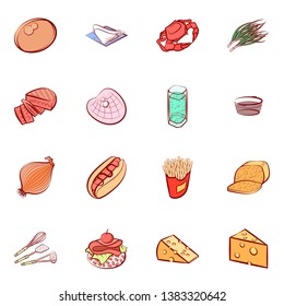 Food images. Background for printing, design, web. Colored.