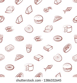 Food images. Background for printing, design, web. Usable as icons. Seamless. Binary color.