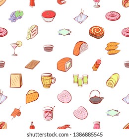 Food images. Background for printing, design, web. Seamless. Colored.