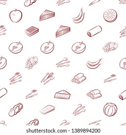 Food images. Background for printing, design, web. Seamless. Binary color.