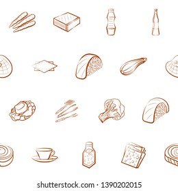 Food images. Background for printing, design, web. Seamless. Binary color.