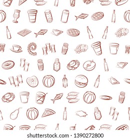 Food images. Background for printing, design, web. Seamless. Binary color.