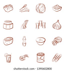 Food images. Background for printing, design, web. Binary color.