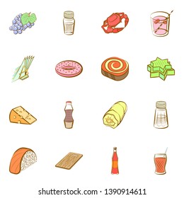 Food images. Background for printing, design, web. Colored.