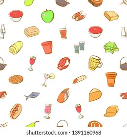 Food images. Background for printing, design, web. Seamless. Colored.