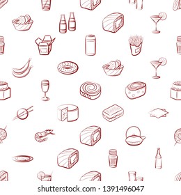 Food images. Background for printing, design, web. Seamless. Binary color.