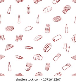 Food images. Background for printing, design, web. Usable as icons. Seamless. Binary color.