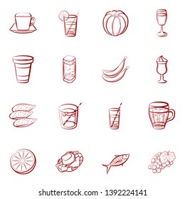 Food images. Background for printing, design, web. Binary color.