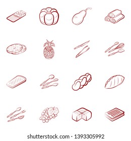 Food images. Background for printing, design, web. Binary color.