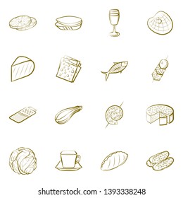 Food images. Background for printing, design, web. Binary color.