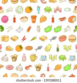 Food images. Background for printing, design, web. Seamless. Colored.