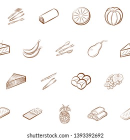 Food images. Background for printing, design, web. Seamless. Binary color.