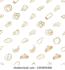 Food images. Background for printing, design, web. Seamless. Binary color.