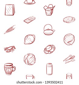 Food images. Background for printing, design, web. Seamless. Binary color.