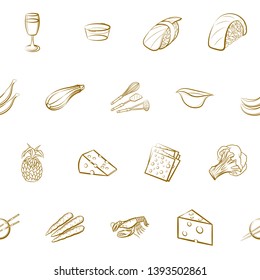 Food images. Background for printing, design, web. Seamless. Binary color.