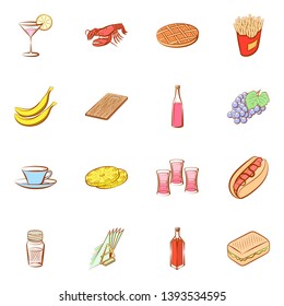 Food images. Background for printing, design, web. Colored.