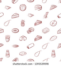 Food images. Background for printing, design, web. Seamless. Binary color.