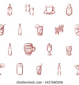 Food images. Background for printing, design, web. Usable as icons. Seamless. Binary color.