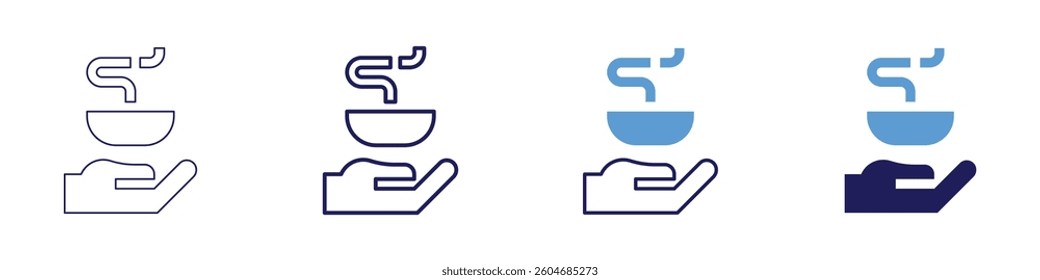 Food import icon in 4 different styles. Thin Line, Line, Bold Line, Duotone. Duotone style. Editable stroke.