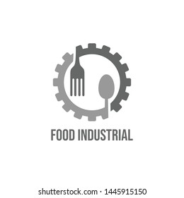 Food industrial logo design concept illustration