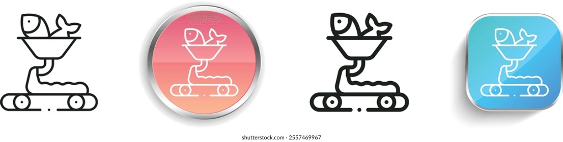 food industry icon. Thin Linear, Regular and Button Style Design Isolated On White Background