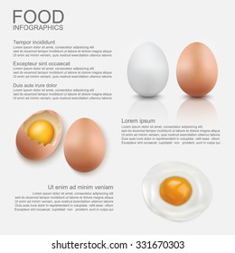 Food infographic design, vector