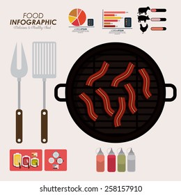 Food infographic design, vector illutration