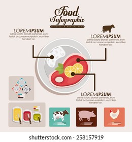 Food infographic design, vector illutration