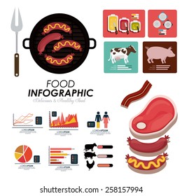 Food Infographic Design, Vector Illutration