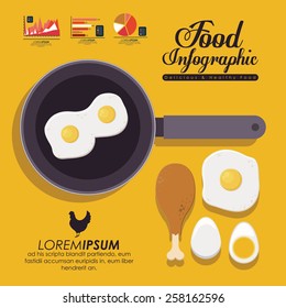 Food Infographic Design, Vector Illutration