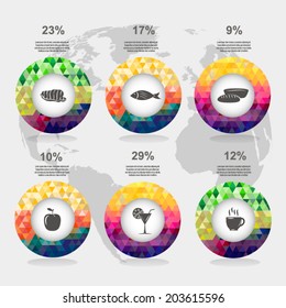Food infographic elements. 