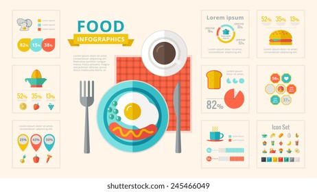 Food Infographic Elements.