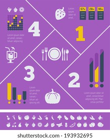 Modelo de Infográfico de Alimentos.