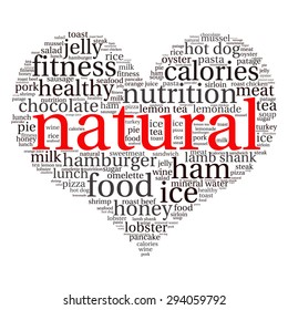 food  info-text graphics and arrangement concept (word cloud)