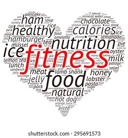 food  info-text graphics and arrangement concept (word cloud)