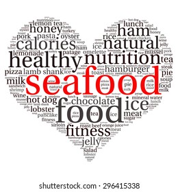 food  info-text graphics and arrangement concept (word cloud)