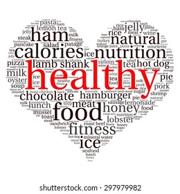 food  info-text graphics and arrangement concept (word cloud)