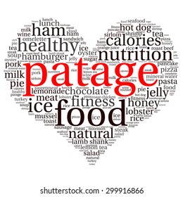 food  info-text graphics and arrangement concept (word cloud)