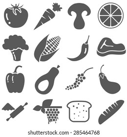 Food ingredient Icon Set Vector