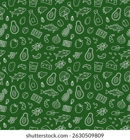 food ingredient image pattern background illustration design