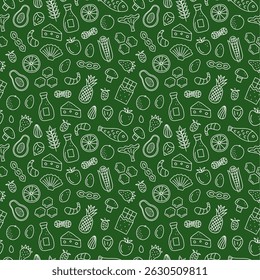 food ingredient image pattern background illustration design