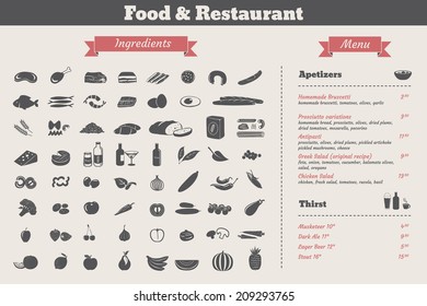 Food Ingredients & Restaurant Food Menu