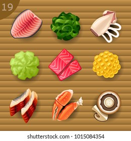 
Food ingredients for Sushi