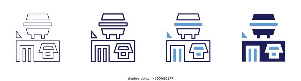 Food innovation icon in 4 different styles. Thin Line, Line, Bold Line, Duotone. Duotone style. Editable stroke.
