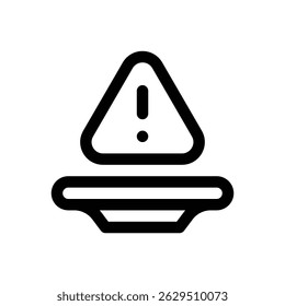 Food insecurity. Editable stroke vector icon.