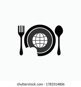 Food Insecurity Icon. Global Starvation Symbol. Hunger Situation Sign - Vector.