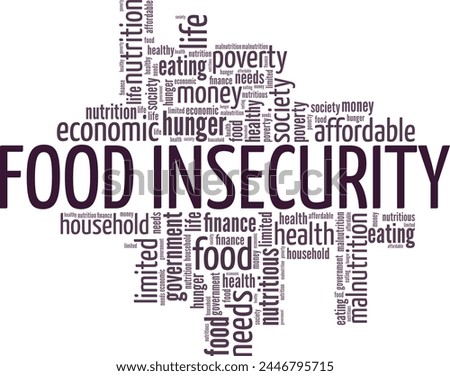 Food Insecurity word cloud conceptual design isolated on white background.